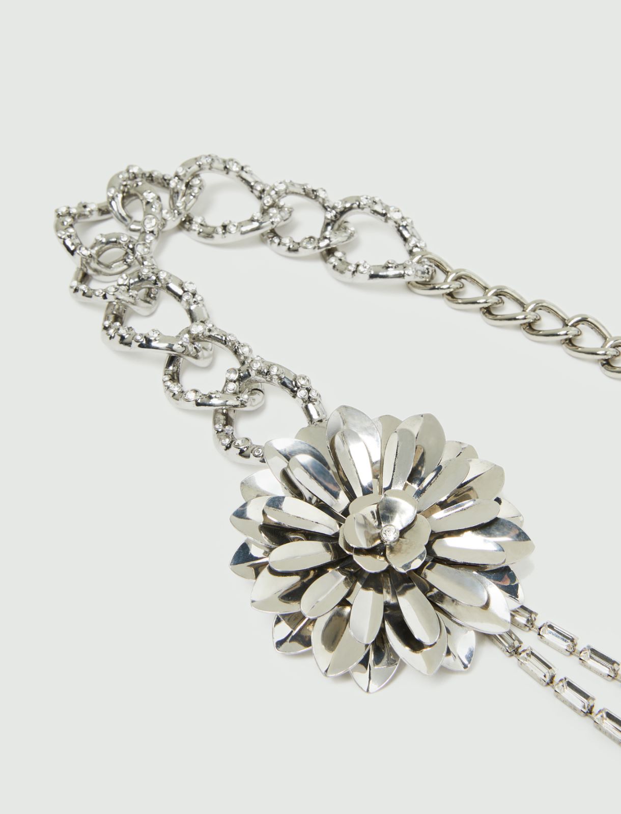 Cinturón con flor y pedrería - PLATA - Marella - 2