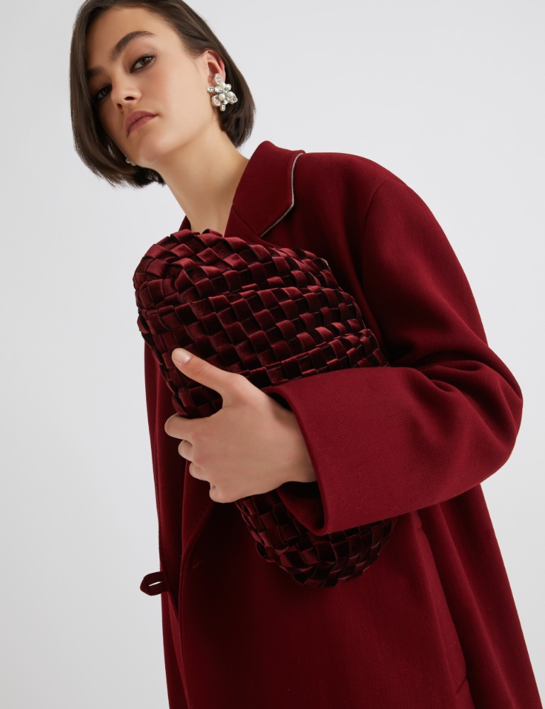 Unstructured woven velvet clutch - Marella