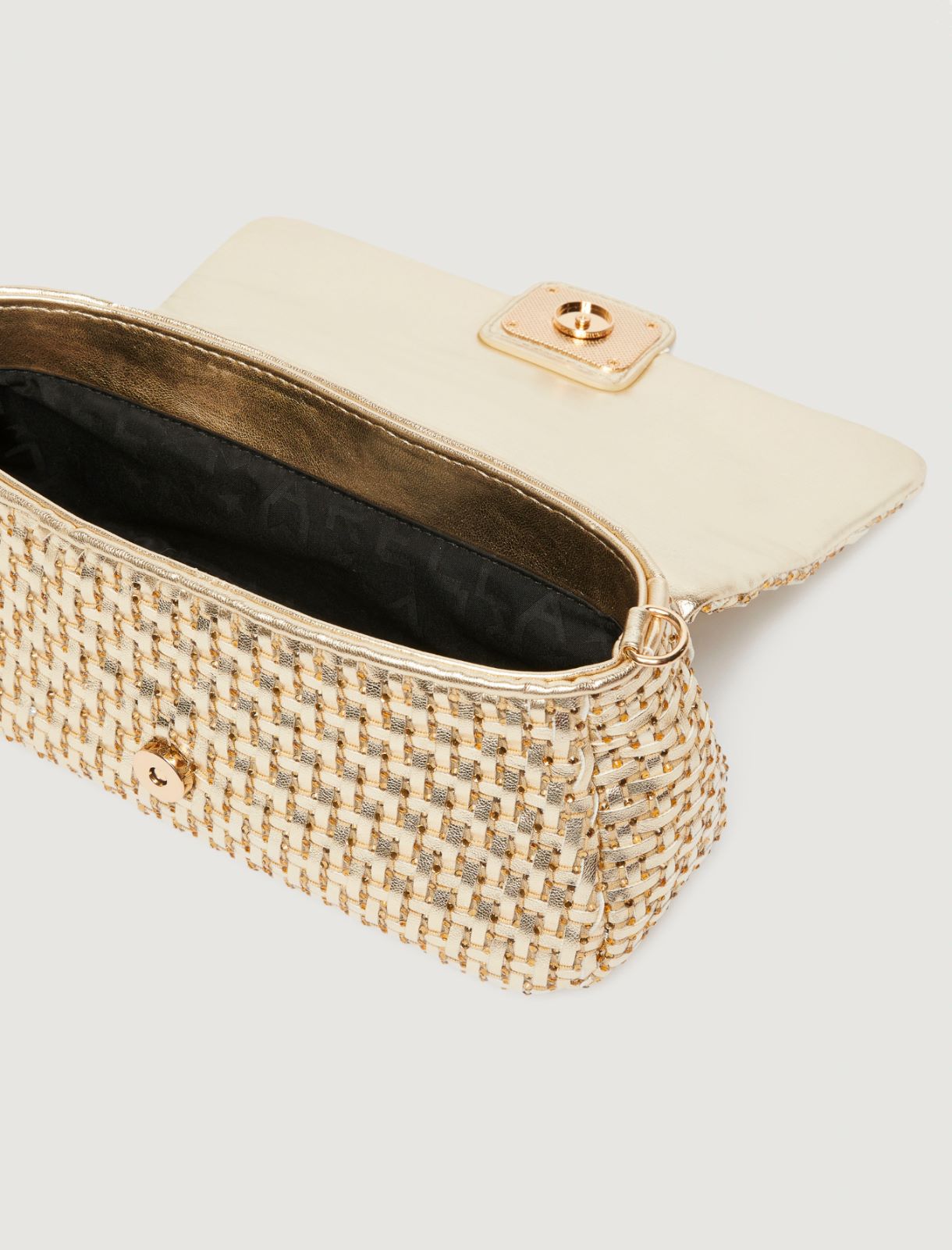 Sac tressé avec strass - OR - Marella - 5