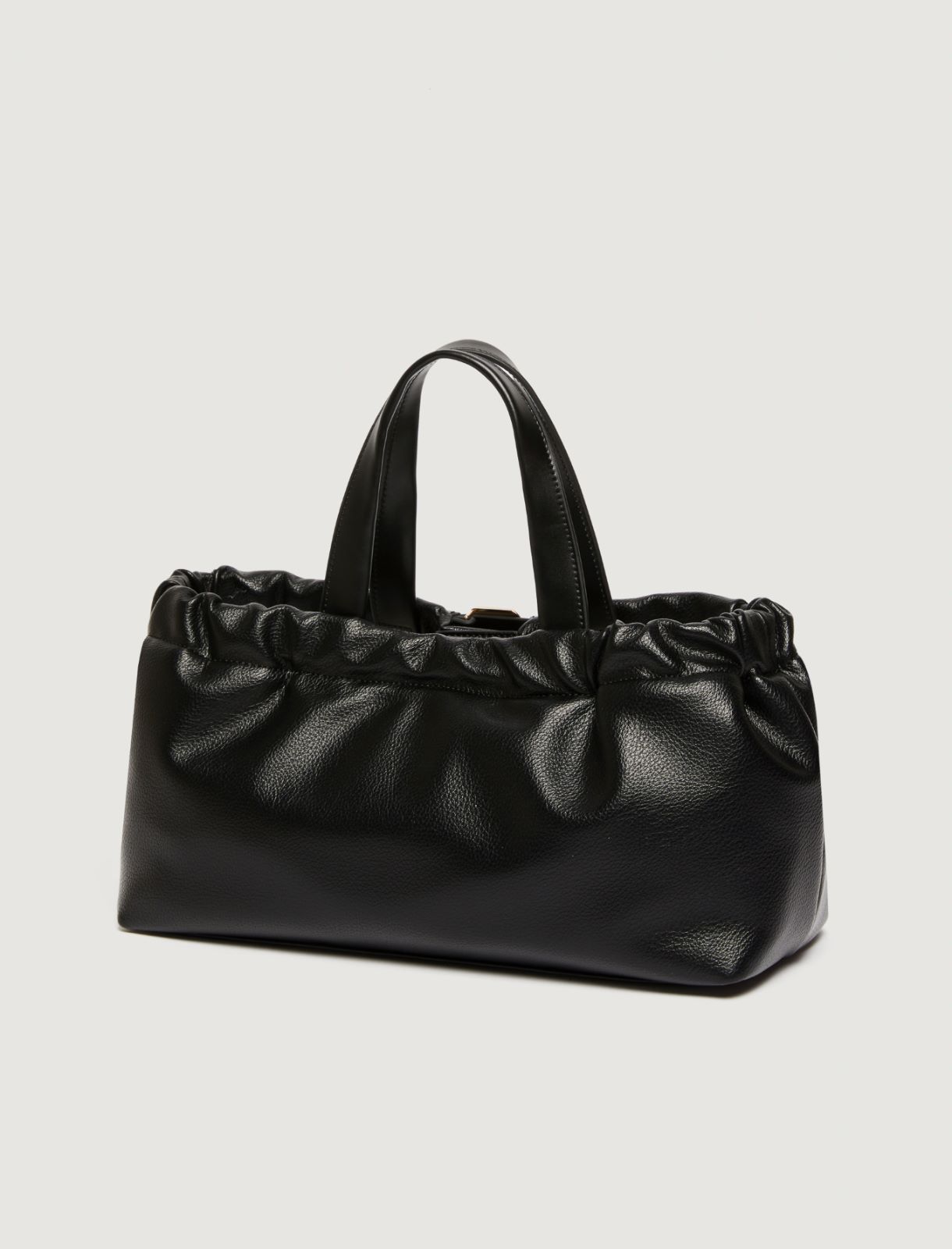 Horizontal tote bag with strap detail - BLACK - Marella - 2