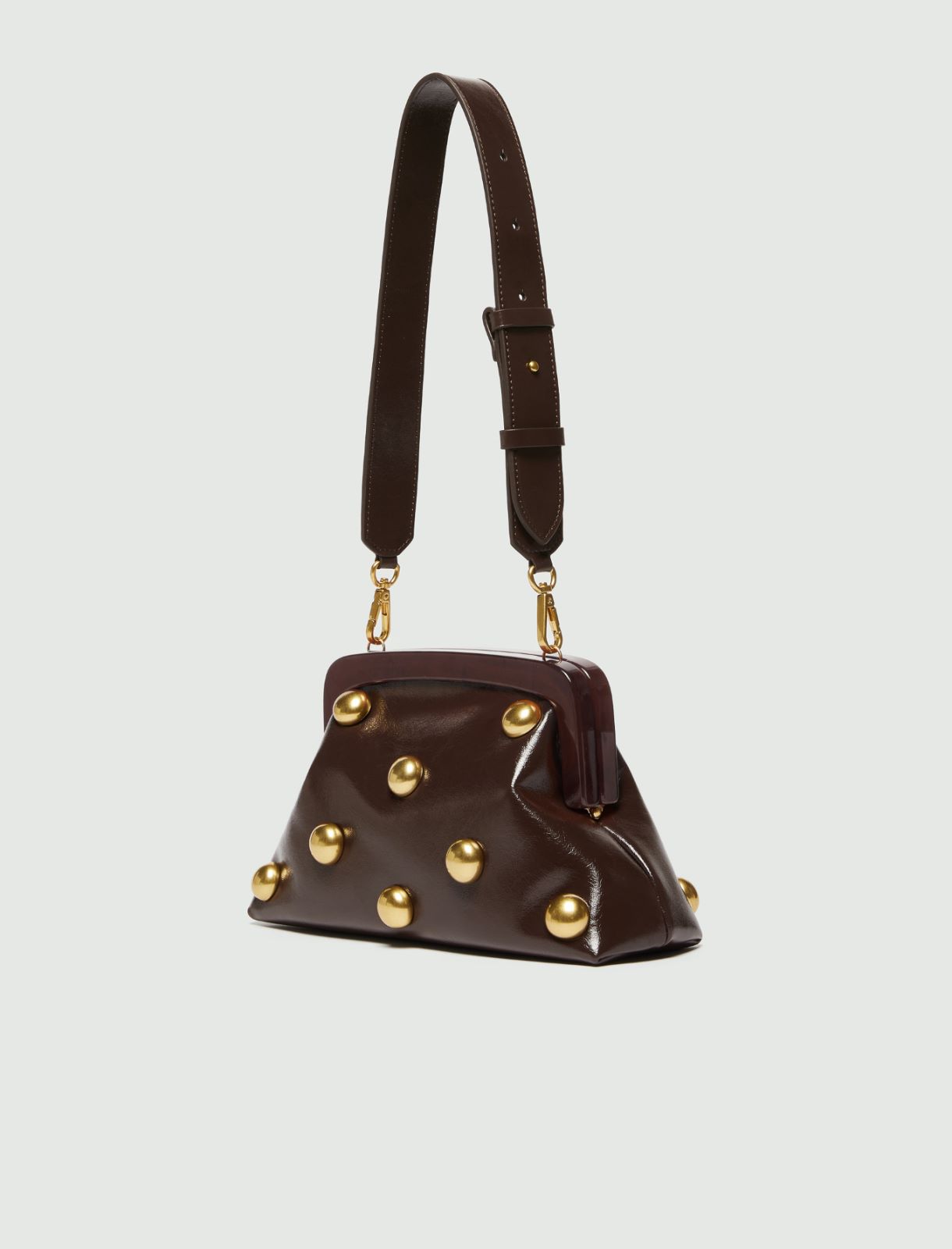 Small leather clutch - DARK BOWN - Marella - 2