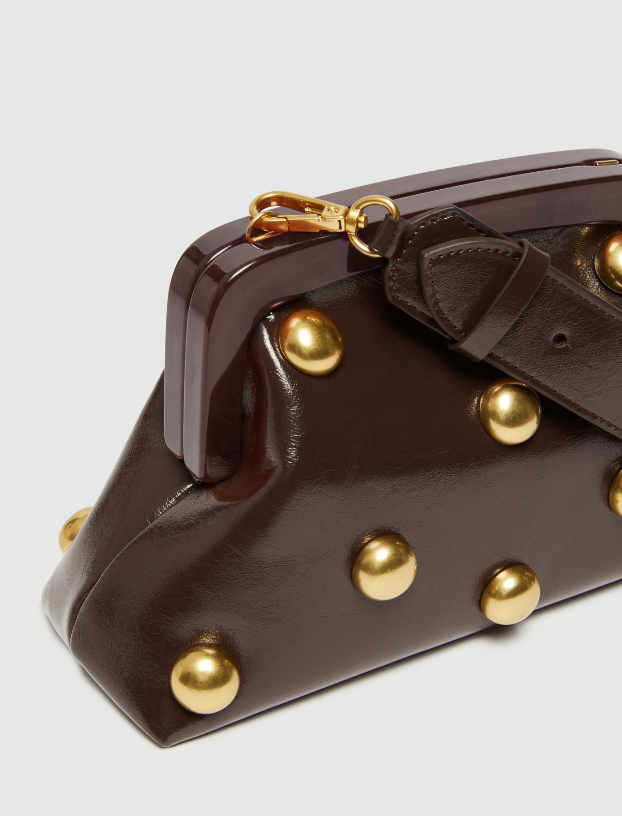 Small leather clutch - DARK BOWN - Marella - 3
