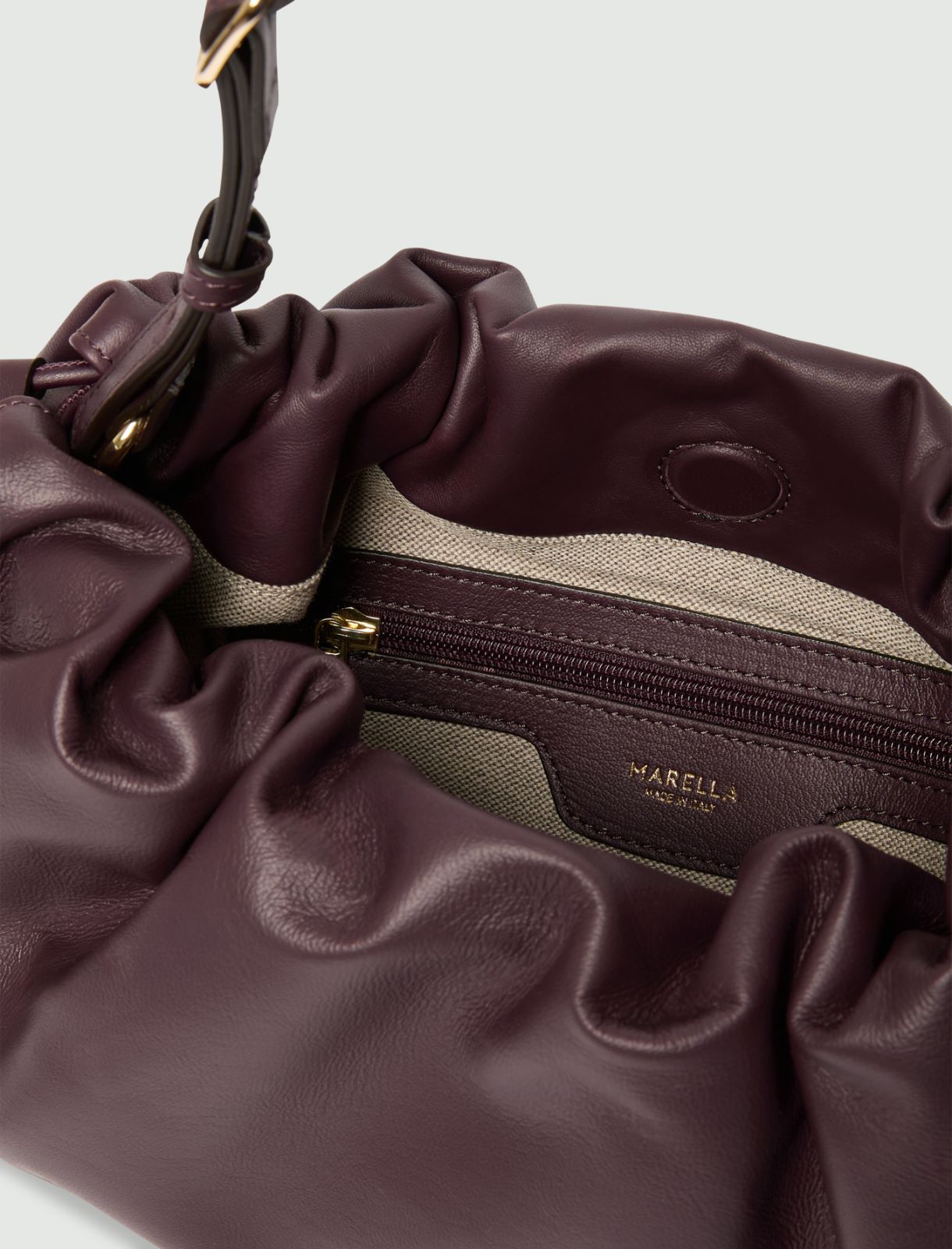 Nappa leather handbag - BORDEAUX - Marella - 5