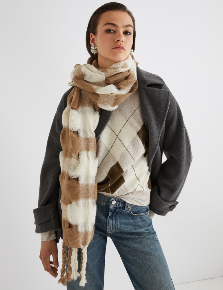 Openwork-detail scarf - Marella