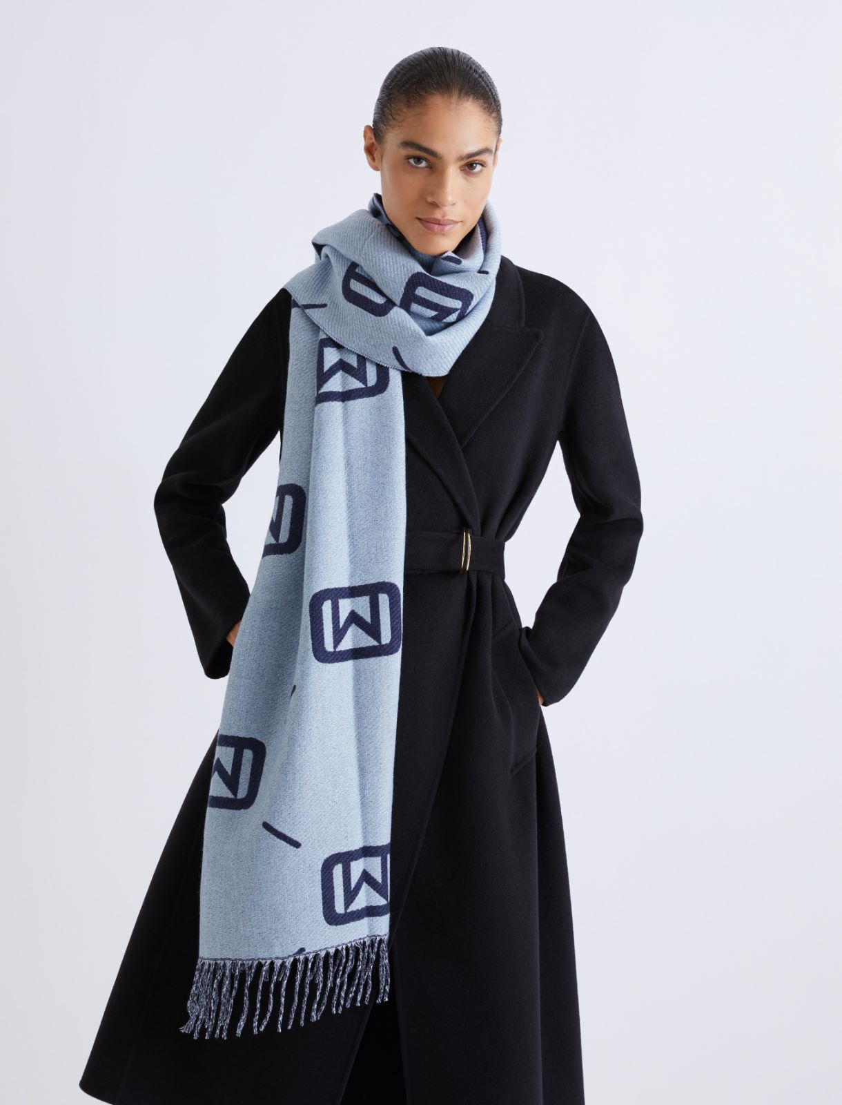 Double-face scarf - LIGHT BLUE - Marella - 3