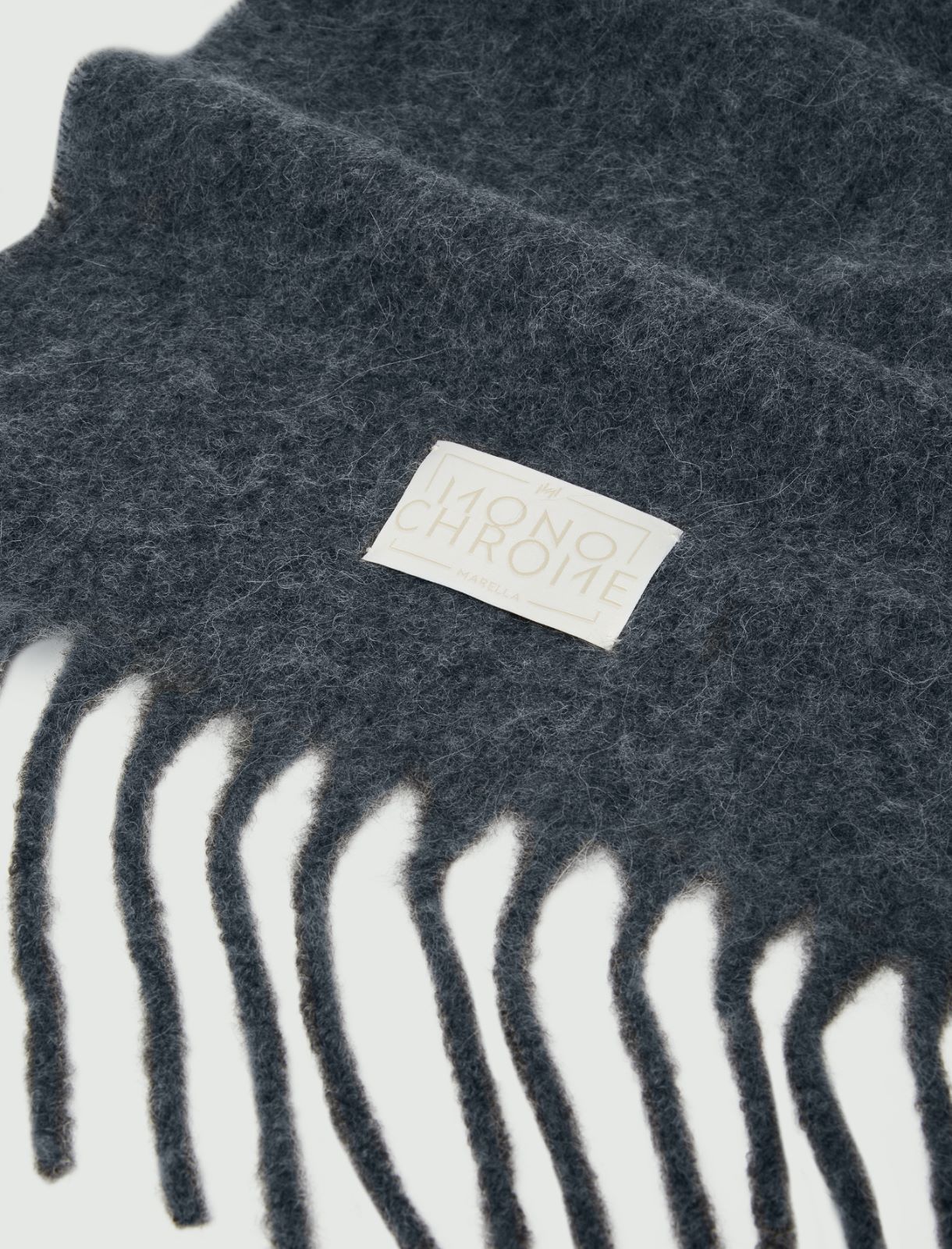 Alpaca-blend scarf - DARK GREY - Marella - 2