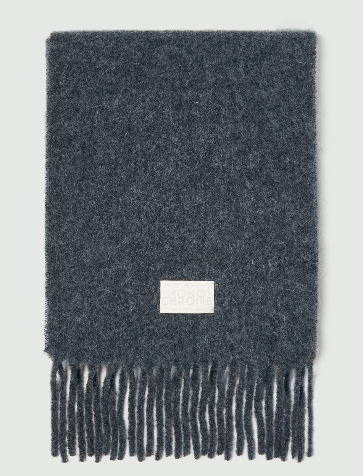 Alpaca-blend scarf - DARK GREY - Marella
