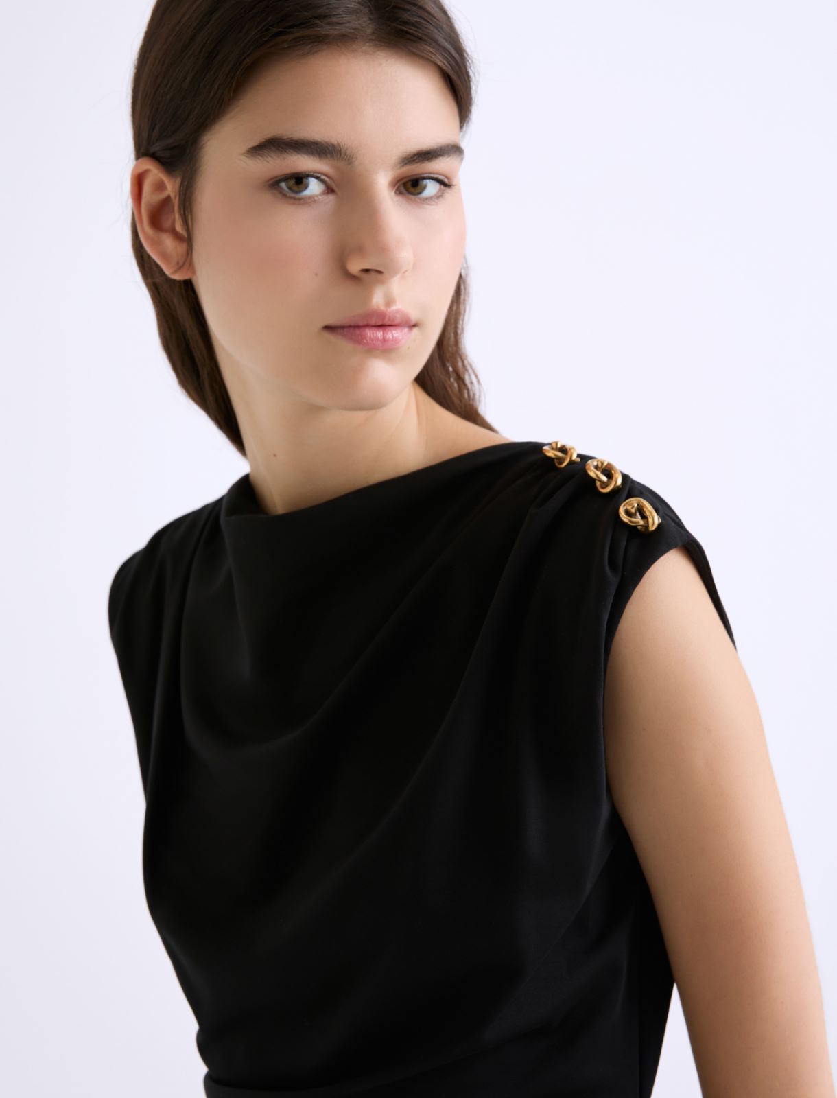 Abito aderente in jersey - NERO - Marella - 5