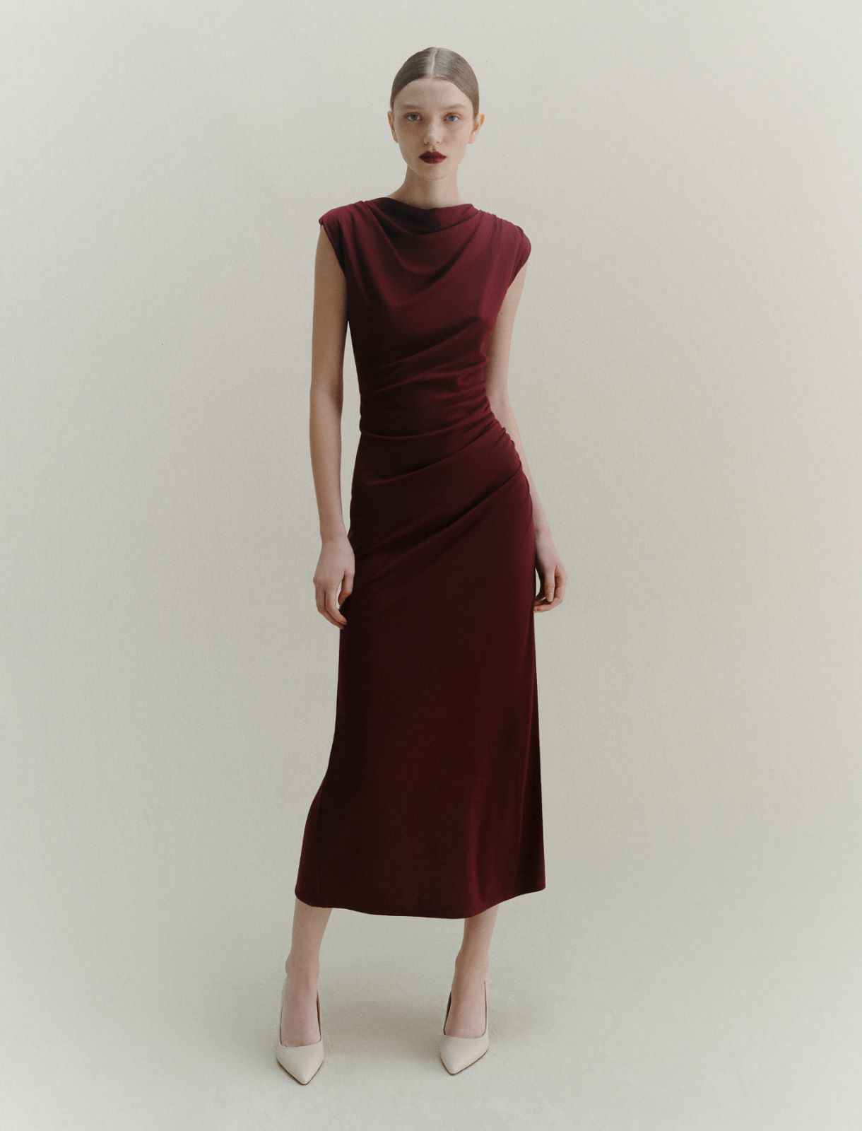 Slim-fit jersey dress - BORDEAUX - Marella - 2