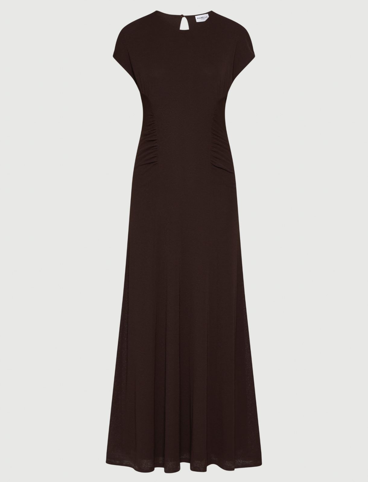 Long tulle jersey dress - BROWN - Marella - 5