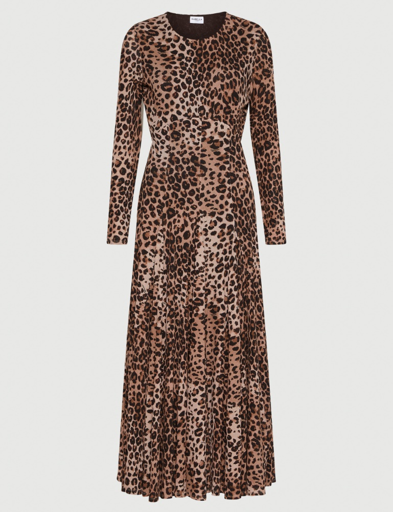 Animal-print tulle jersey dress - Marella