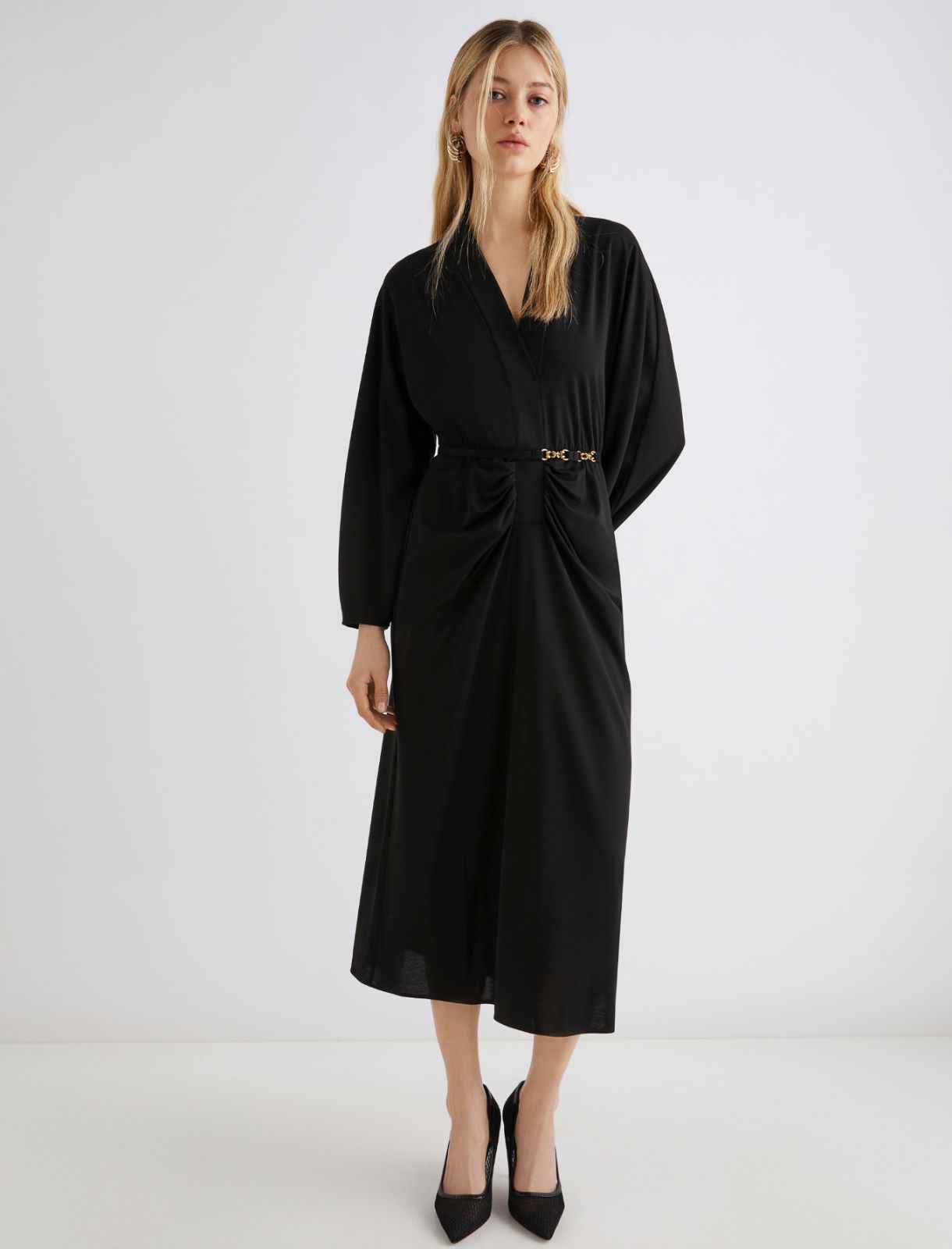Inlay dress - BLACK - Marella - 2
