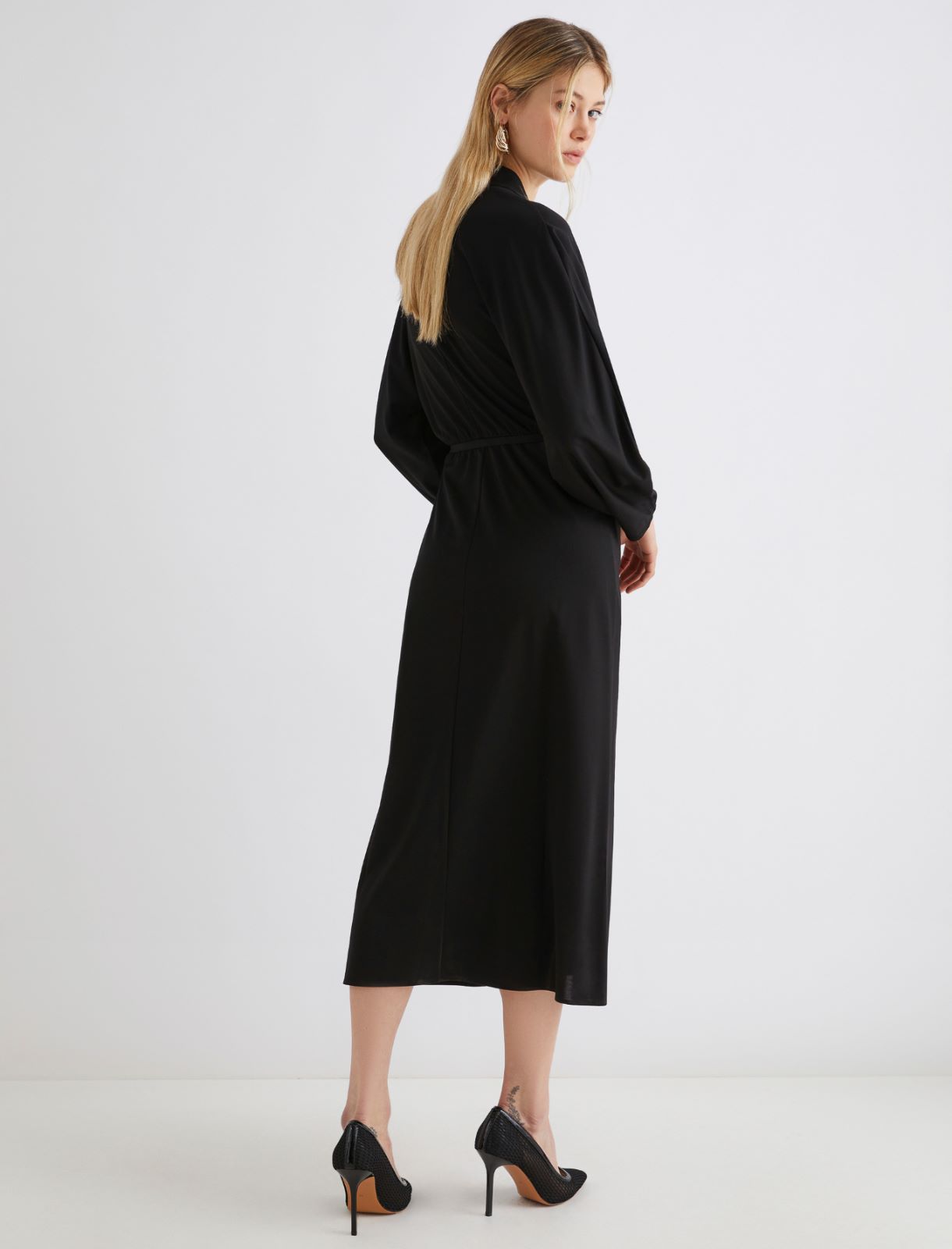 Inlay dress - BLACK - Marella - 3