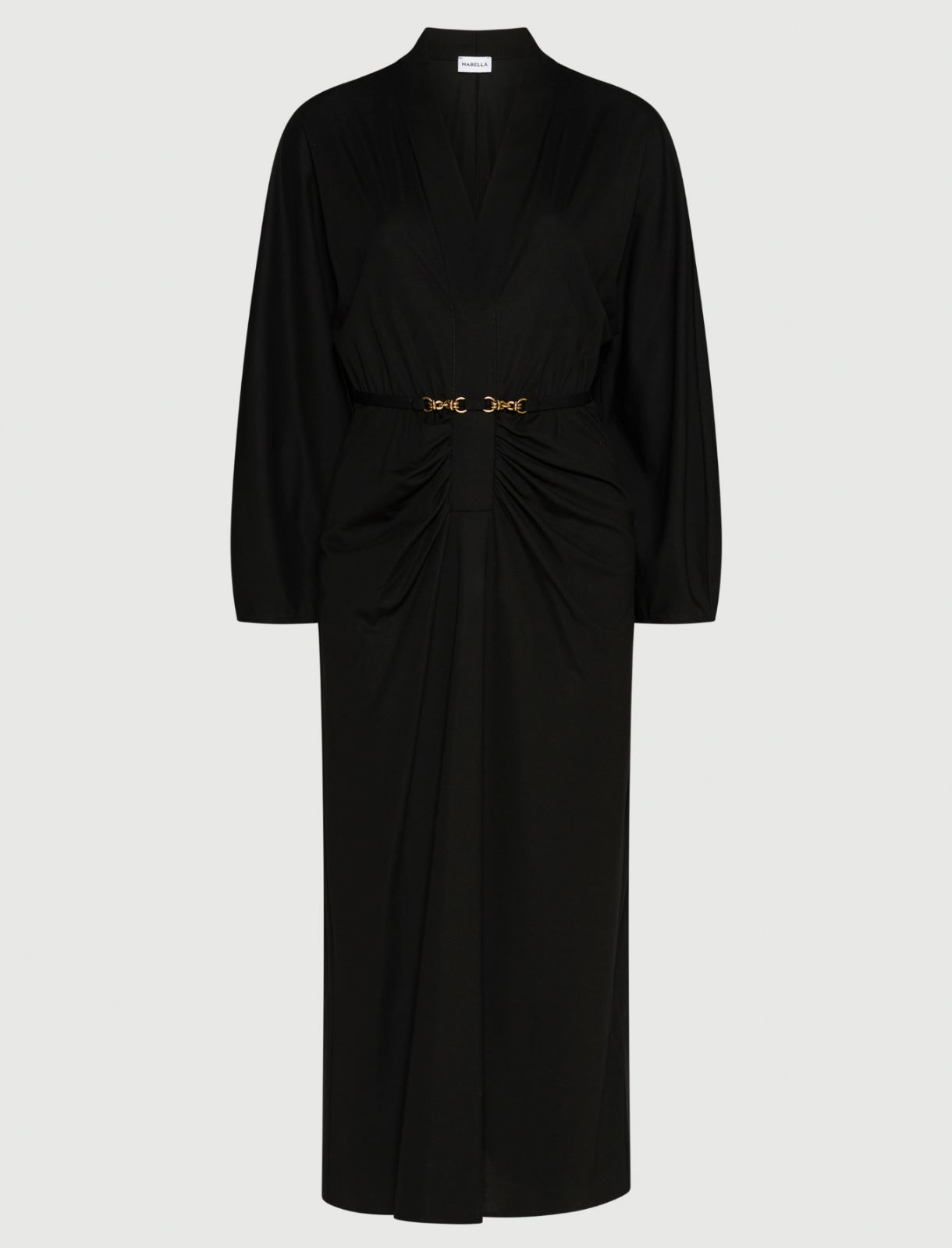 Inlay dress - BLACK - Marella