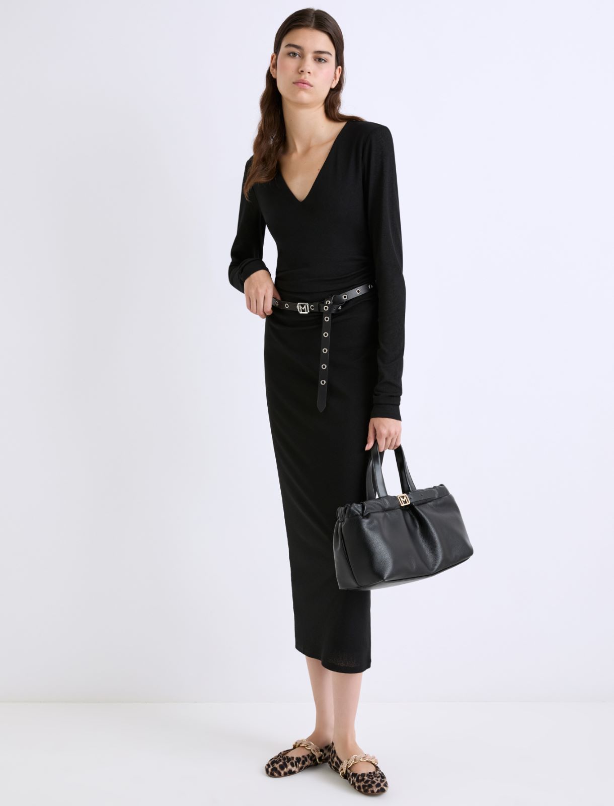 Abito lungo in jersey - NERO - Marella - 2