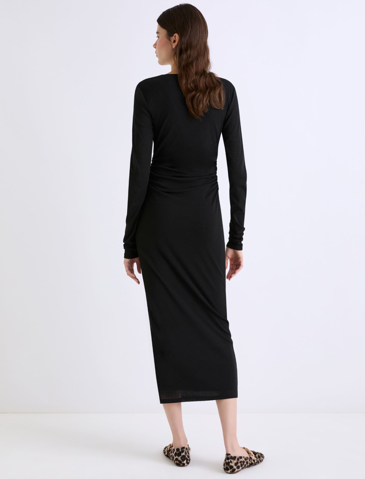 Abito lungo in jersey - NERO - Marella - 3