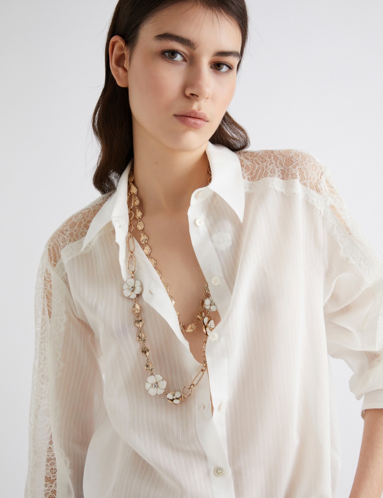 Enamel-flower necklace - Marella