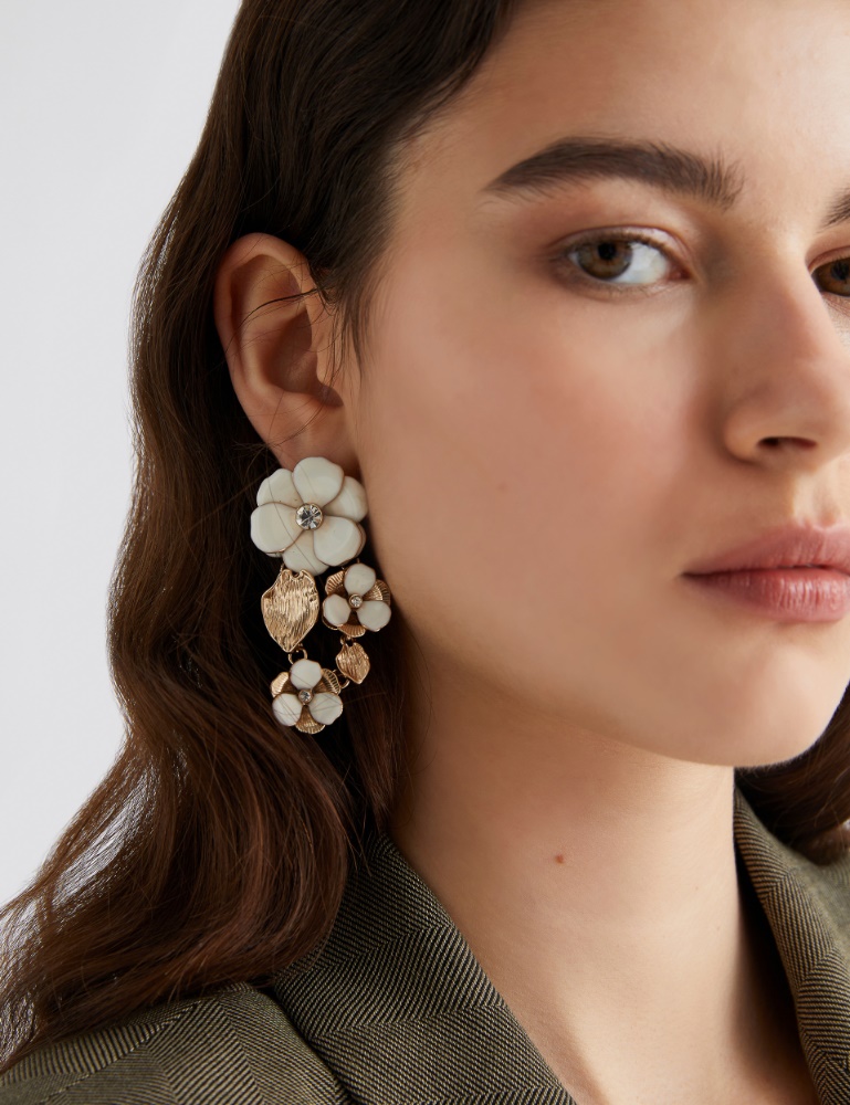 Enamel-flower earrings - Marella