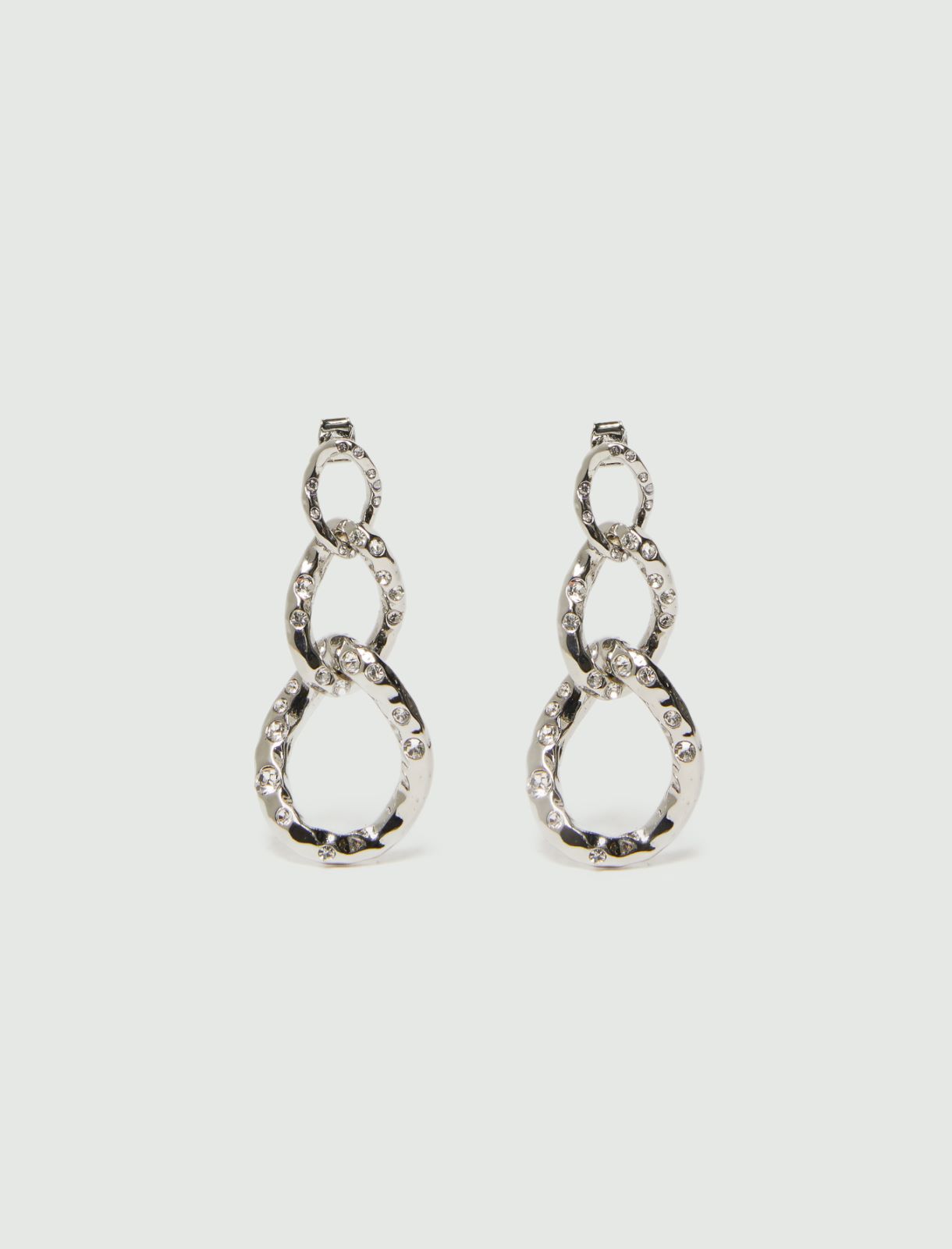 Micro-rhinestone drop earrings - Crystal - Marella