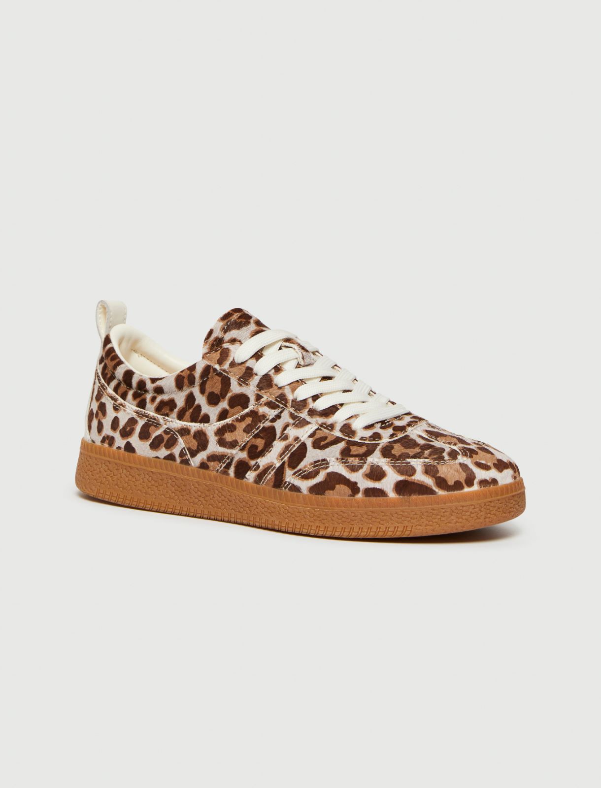Sneakers en poulain imprimé animalier - MARRON BEIGE - Marella - 2