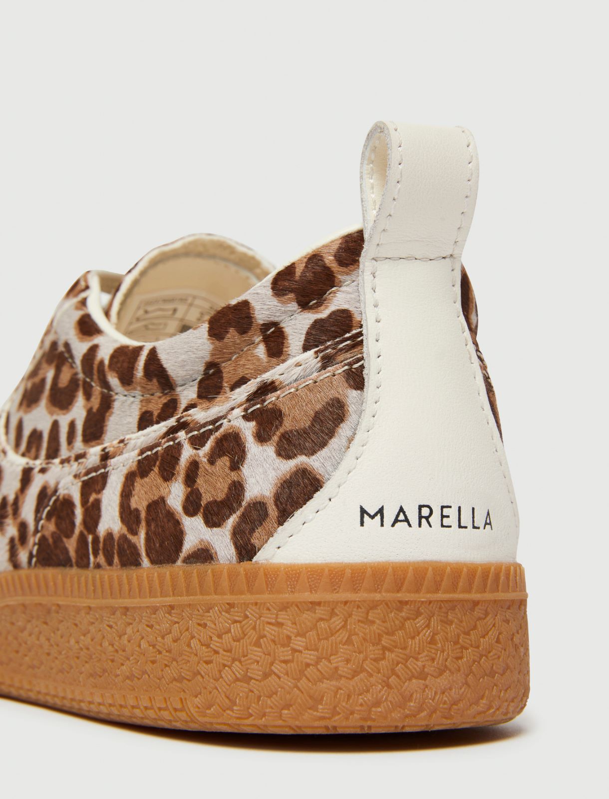 Sneakers en poulain imprimé animalier - MARRON BEIGE - Marella - 6