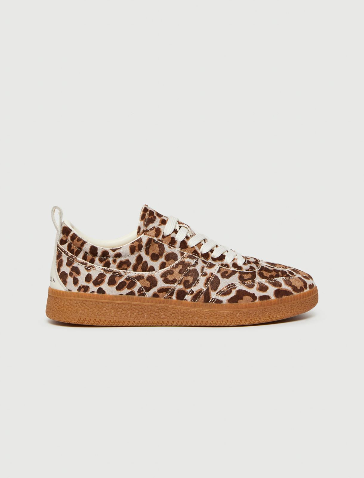 Sneakers en poulain imprimé animalier - MARRON BEIGE - Marella