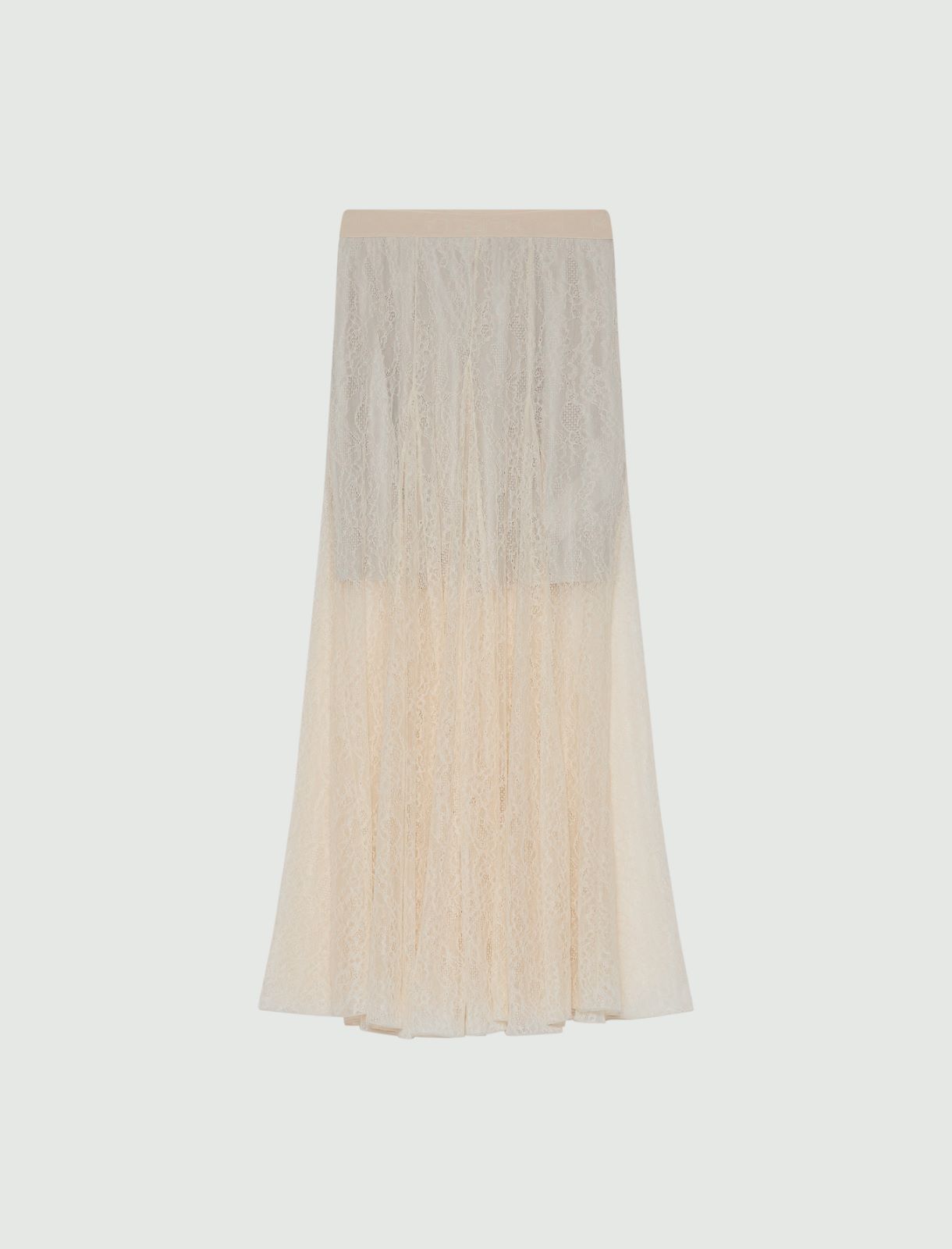 Lace jersey skirt - CREAM - Marella