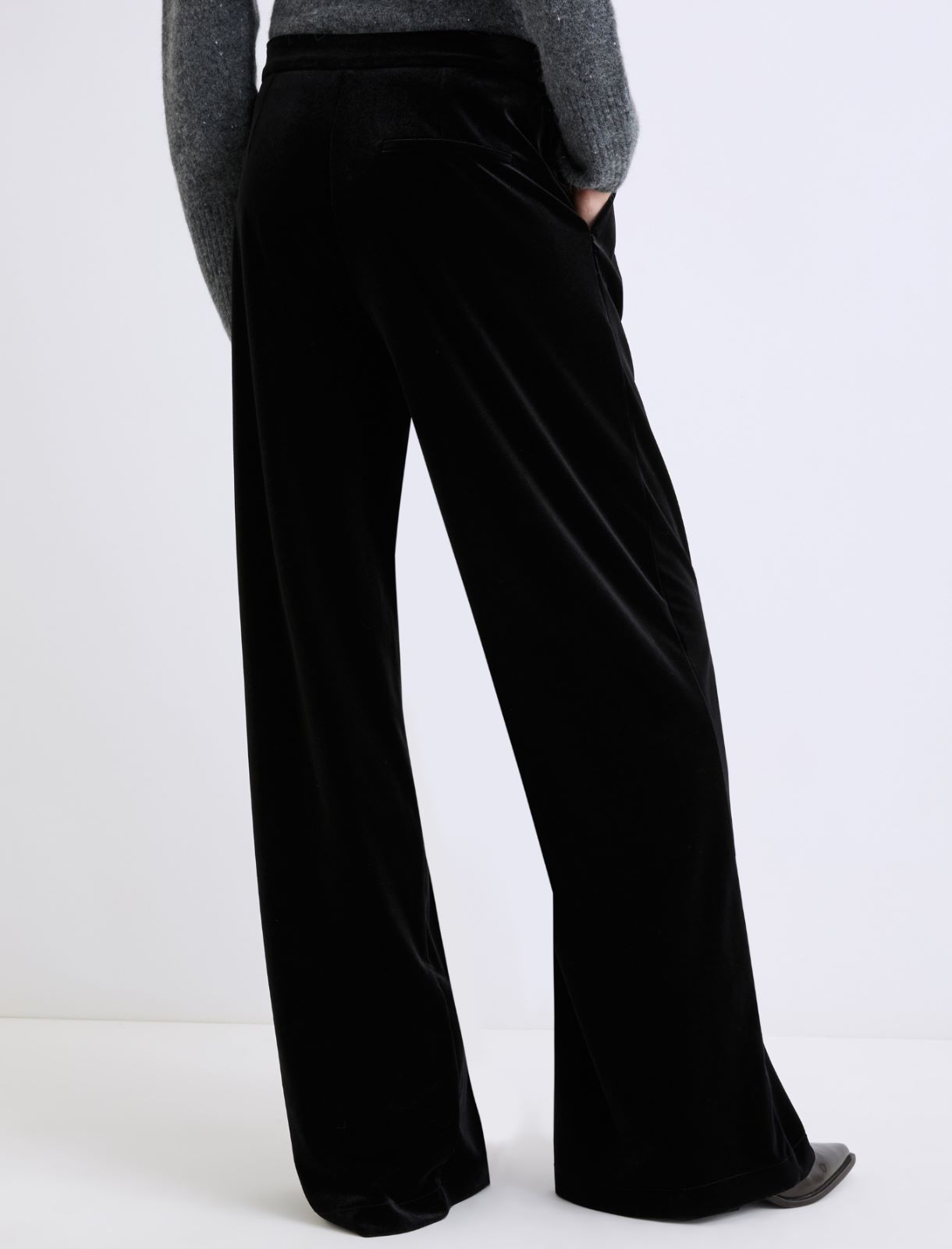 Velvet trousers - BLACK - Marella - 3