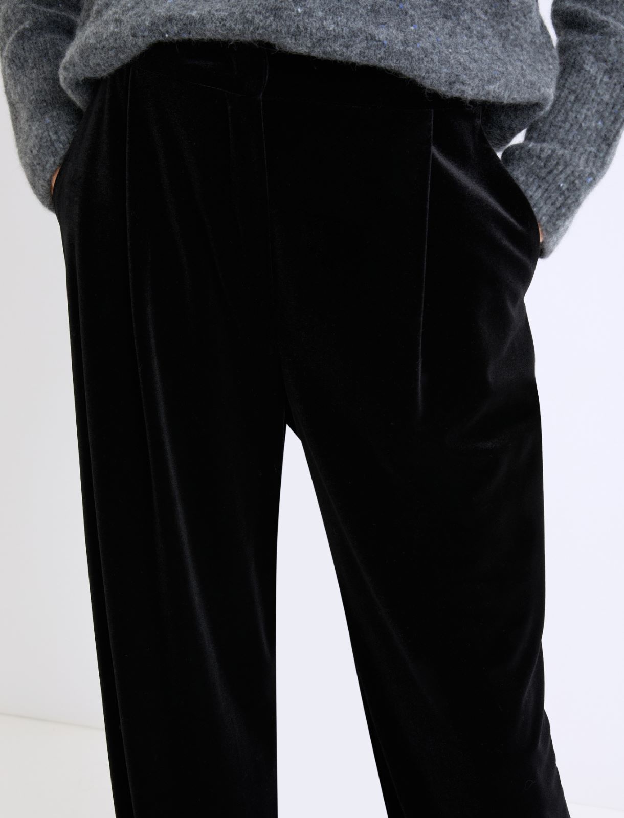 Velvet trousers - BLACK - Marella - 5