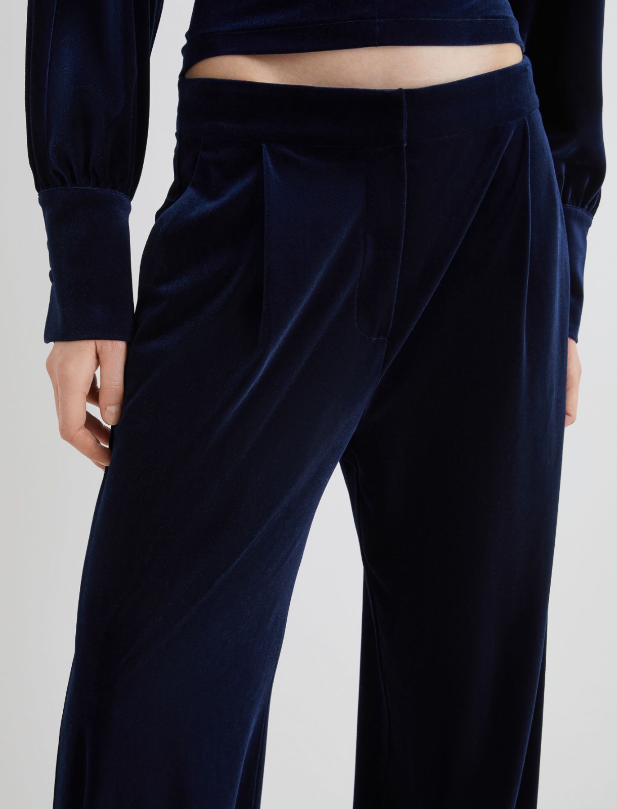 Velvet trousers - MIDNIGHTBLUE - Marella - 5