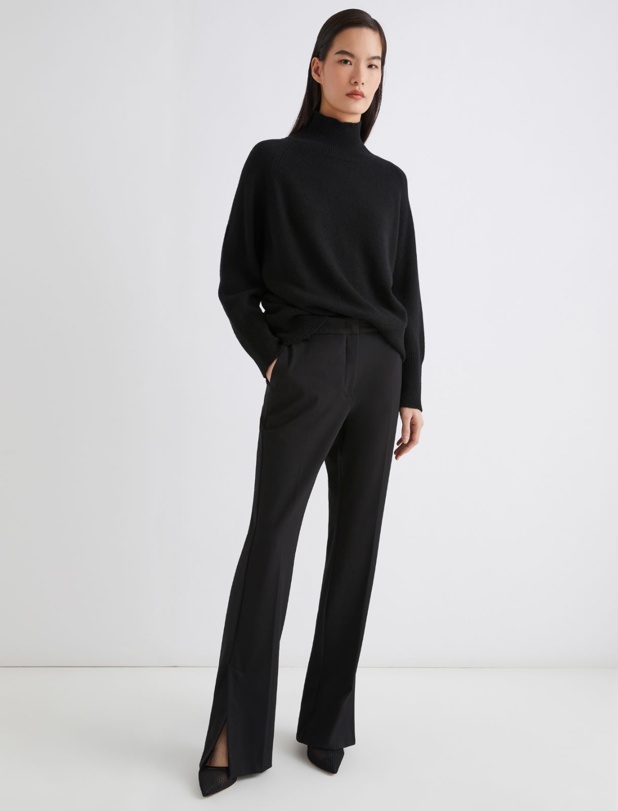 Slim-fit jersey trousers - BLACK - Marella - 3