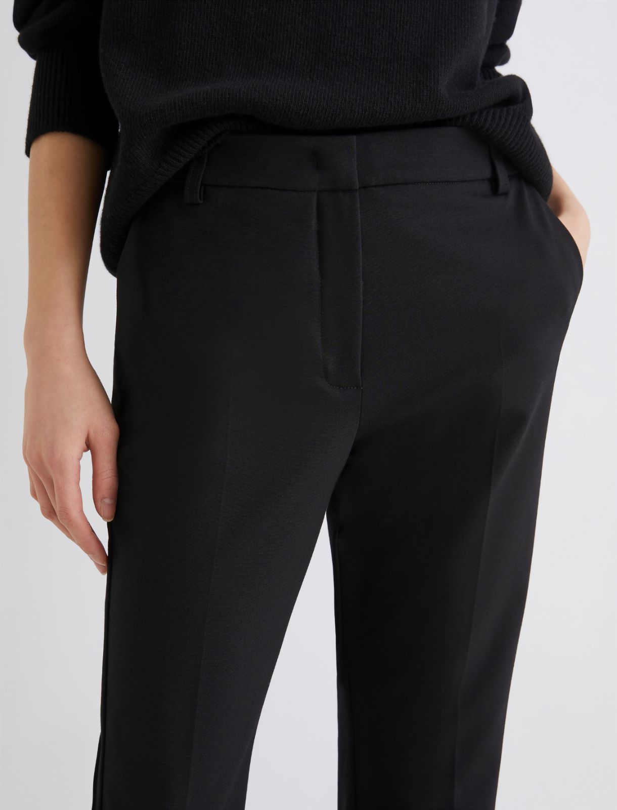 Slim-fit jersey trousers - BLACK - Marella - 4