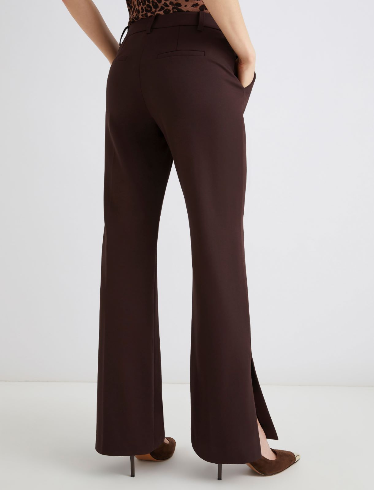 Slim-fit jersey trousers - BROWN - Marella - 2