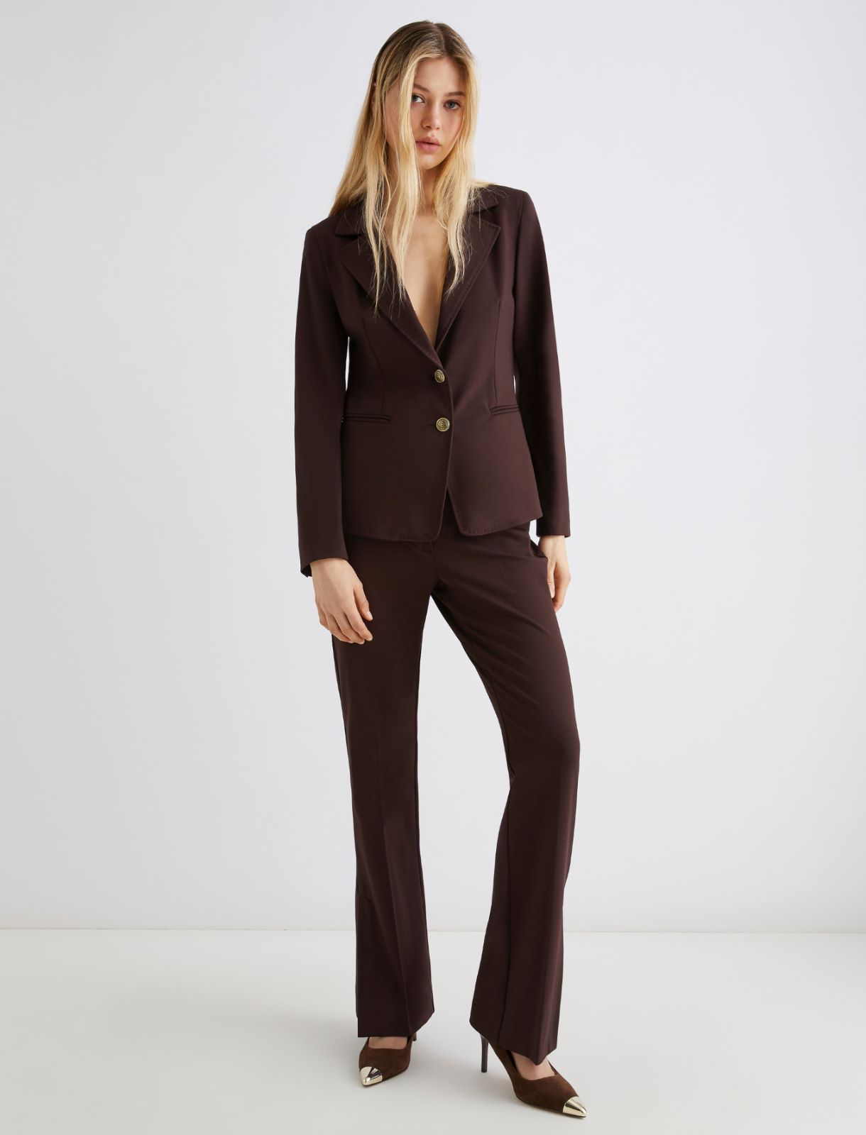 Slim-fit jersey trousers - BROWN - Marella - 3