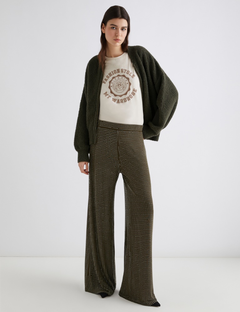 Pantalón de punto con pedrería - Marella
