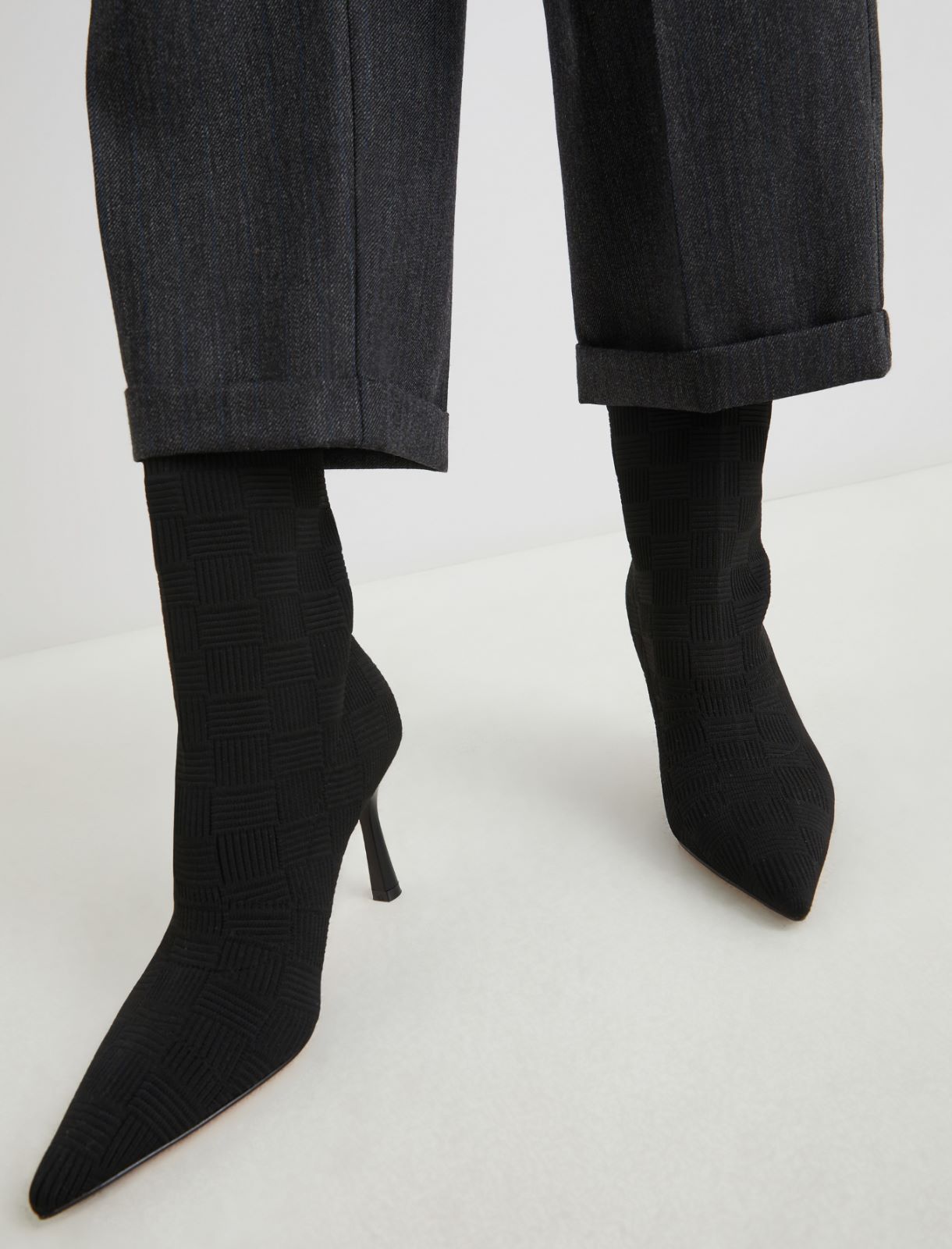 Stretch knit ankle boots - BLACK - Marella - 5