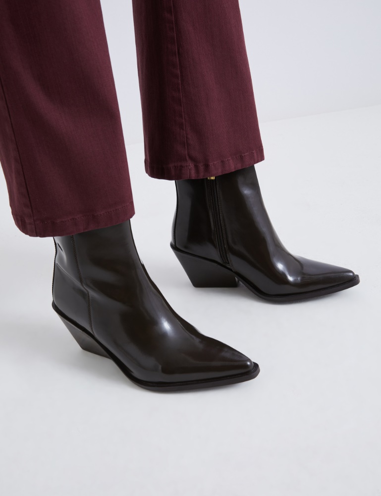 Leather cowboy ankle boots - Marella
