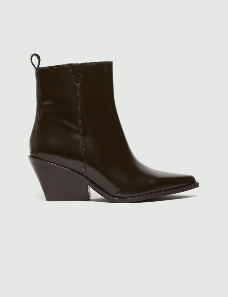 Leather cowboy ankle boots - Marella