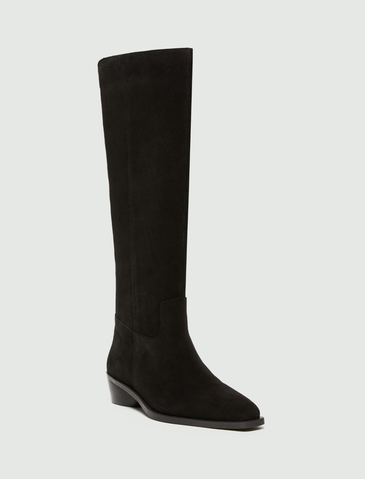 Suede knee-high boots - BLACK - Marella - 2