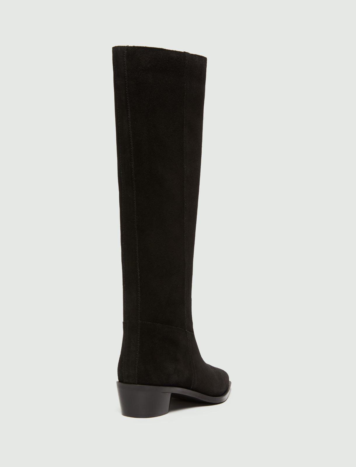 Suede knee-high boots - BLACK - Marella - 3