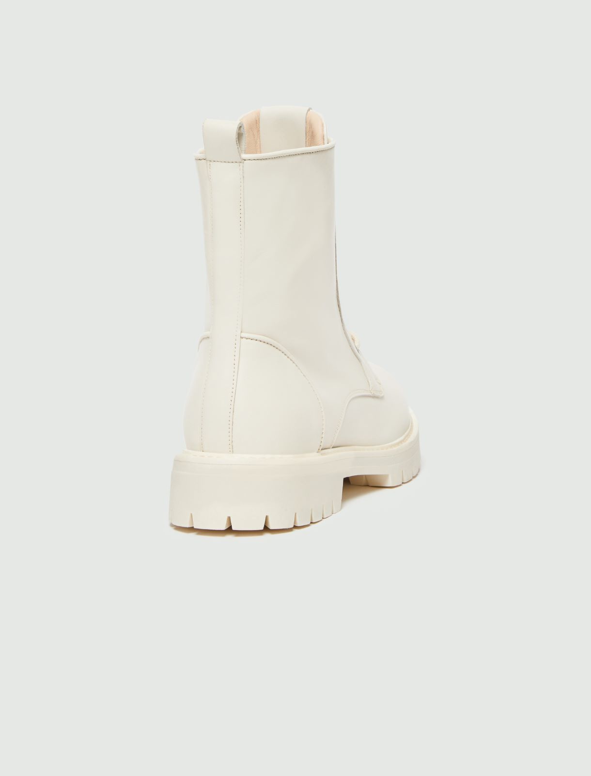 Leather combat boots - MILK - Marella - 3