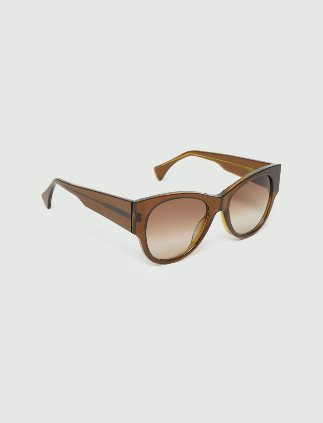 Okulary przeciwsłoneczne oversize - KHAKI - Marella - 2