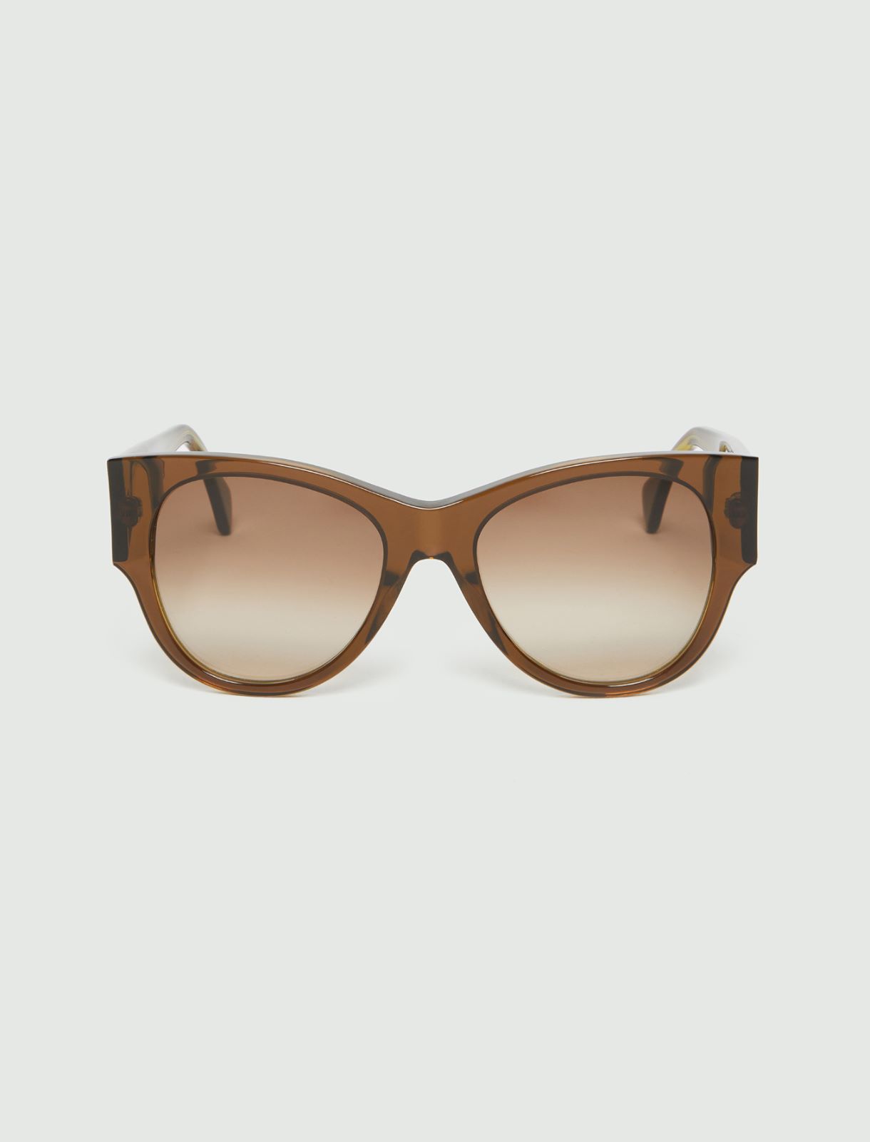 Okulary przeciwsłoneczne oversize - KHAKI - Marella