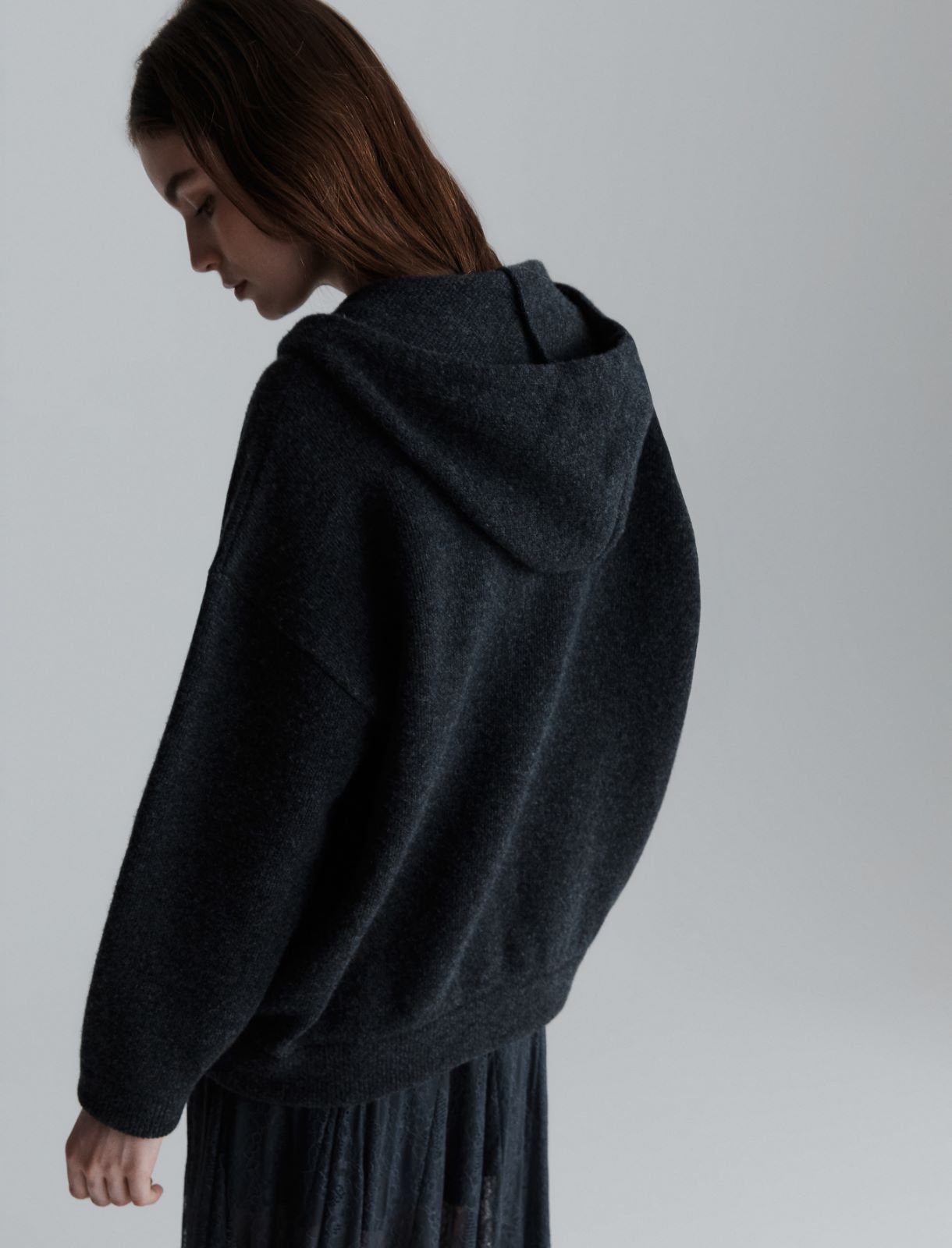 Pure wool knit sweatshirt - DARK GREY - Marella - 3