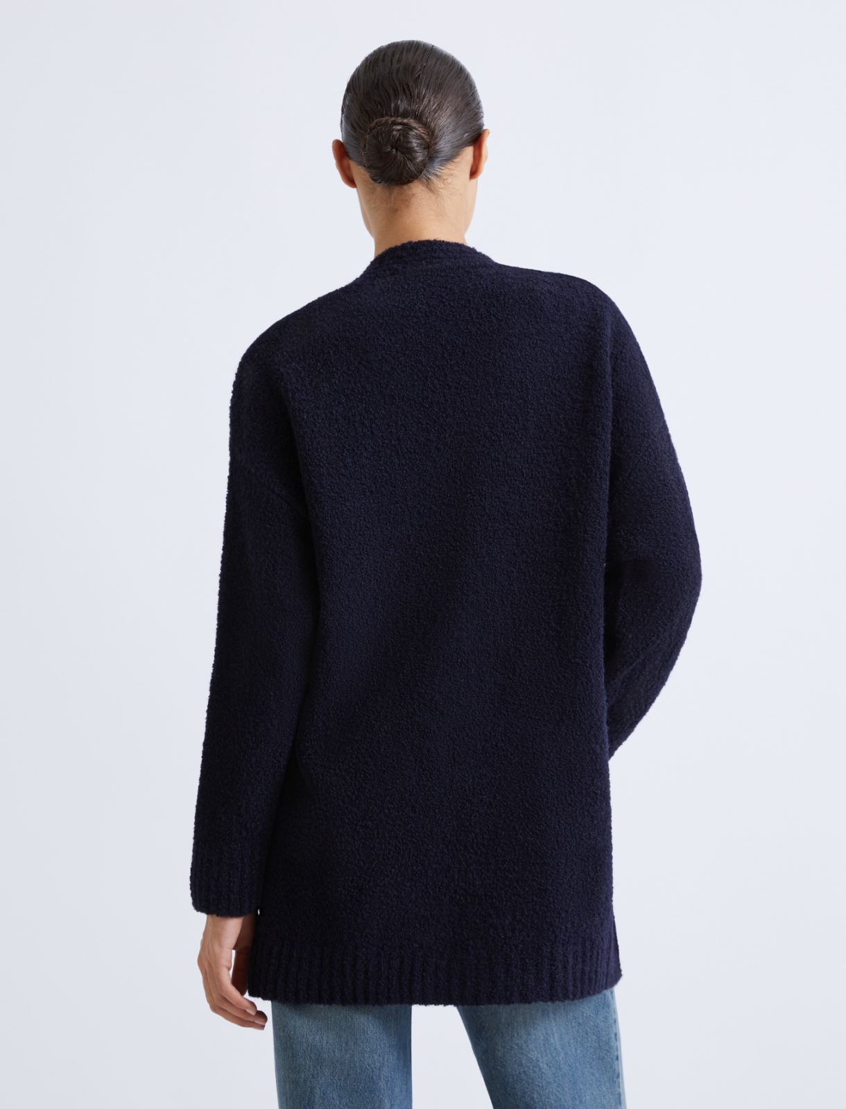 Veste oversize en jersey - BLEU - Marella - 3