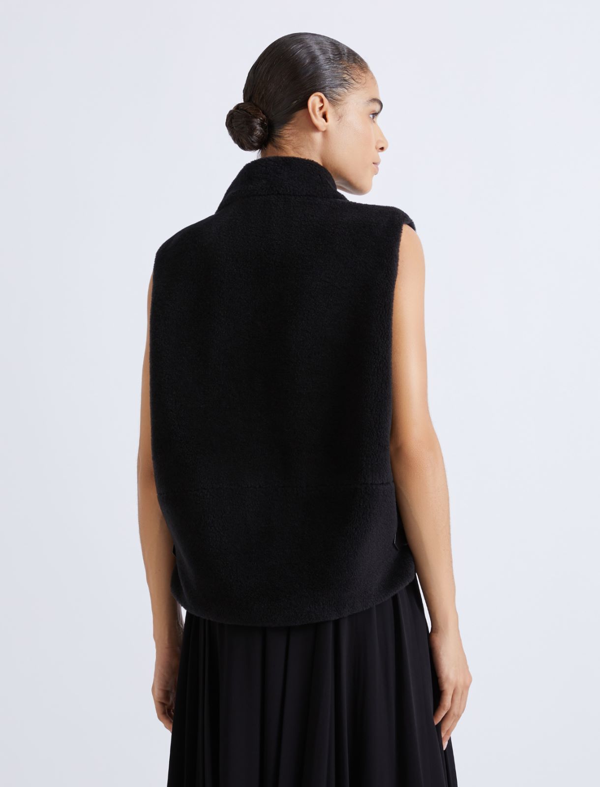 Gilet en laine furry - NOIR - Marella - 3