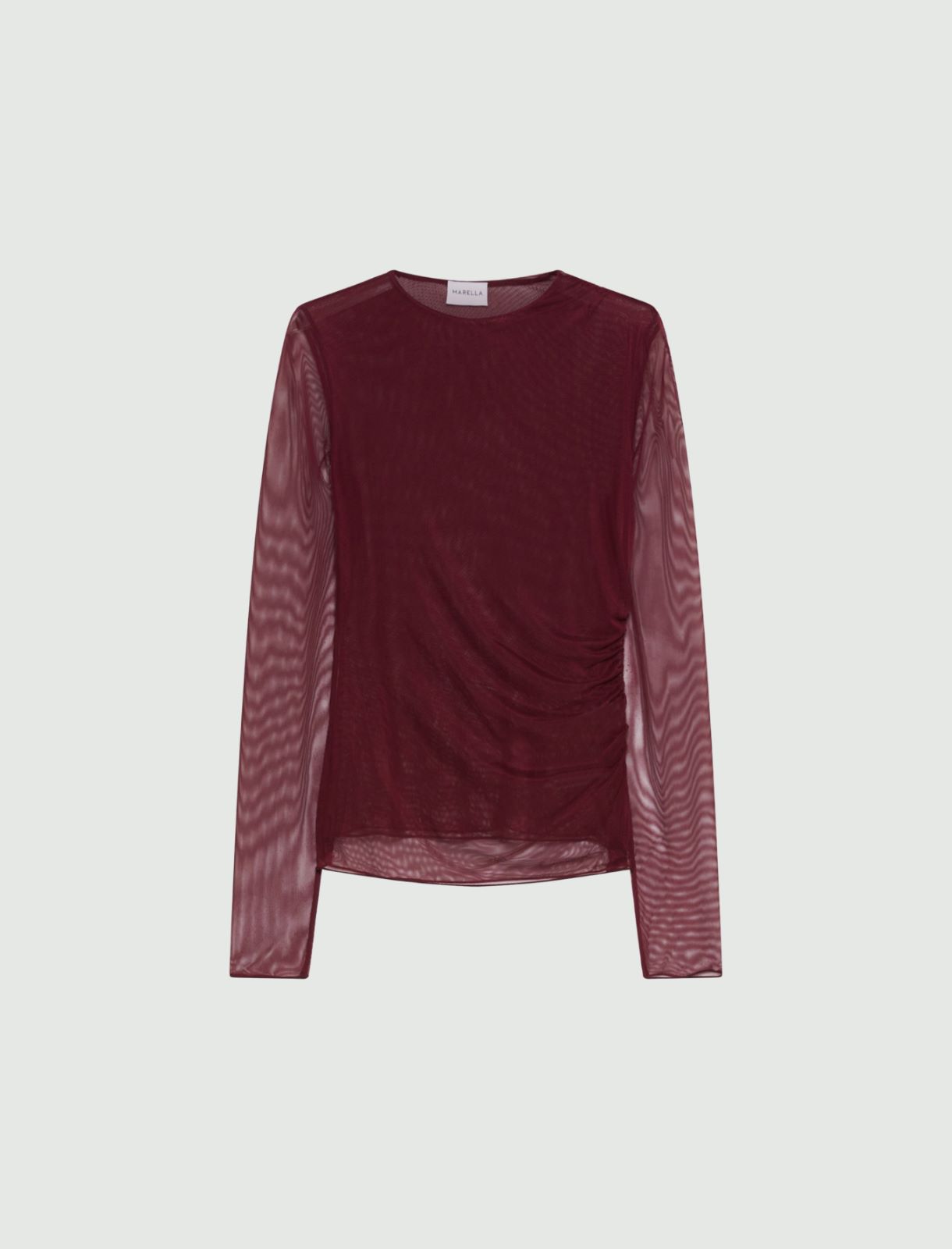 T-shirt en tulle doublé - BORDEAUX - Marella