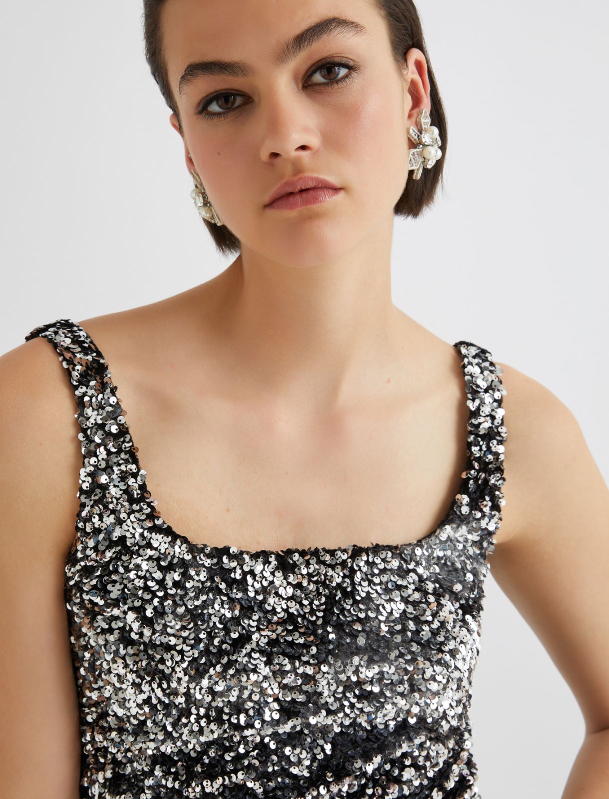 Sequin top - GREY - Marella - 5