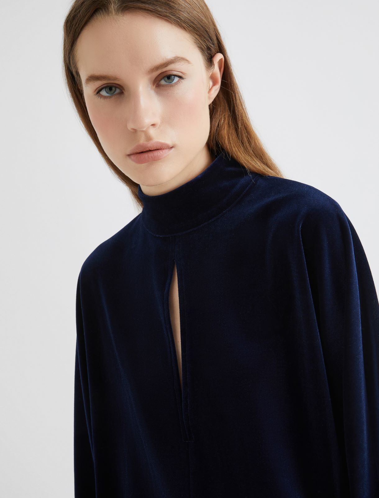 Velvet blouse - MIDNIGHTBLUE - Marella - 5