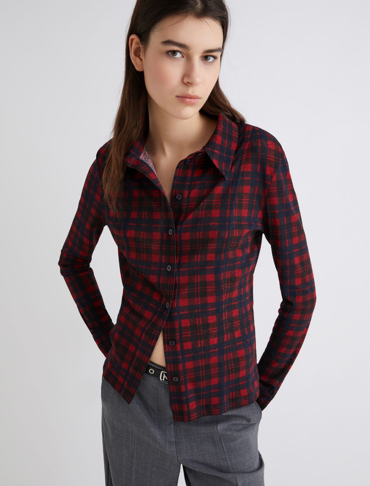 Slim-fit jersey shirt - RED - Marella - 3